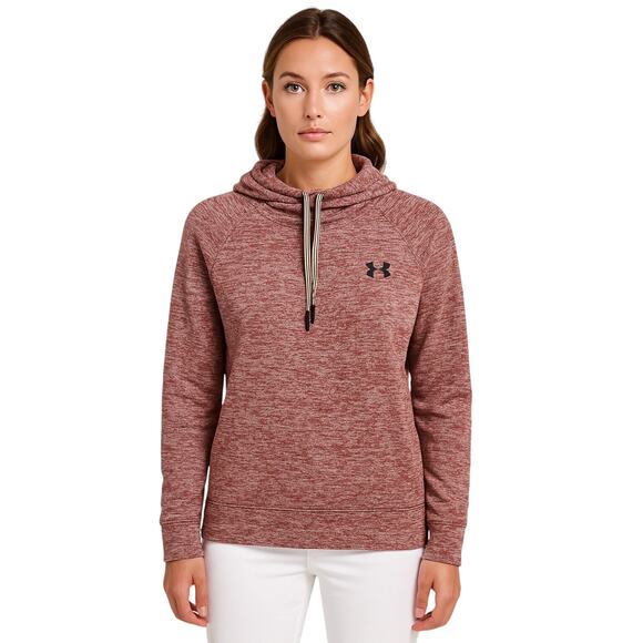 Under Armour pullover hoodie in Storm Heather (red) EUC Size Medium - Picture 1 of 5